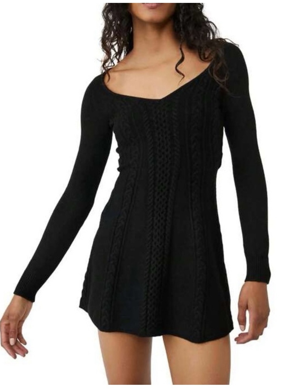 Free People Small World Black Mini Dress size Med. NWT